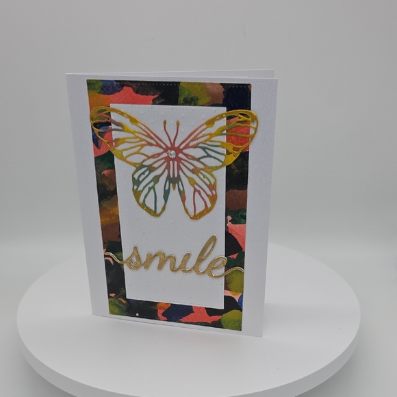 Golden Butterfly Smile Invitation Card - Picture 1 of 5